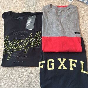 Flag Nor Fail Black T-Shirt with Green Graphic